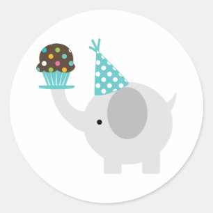 Elephant and Cupcake Stickers