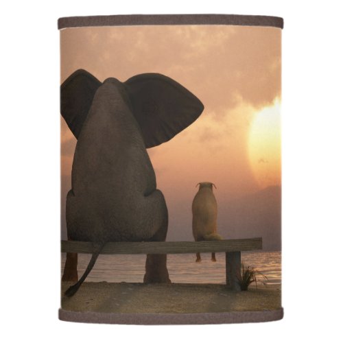 Elephant and Dog Friends Lamp Shade