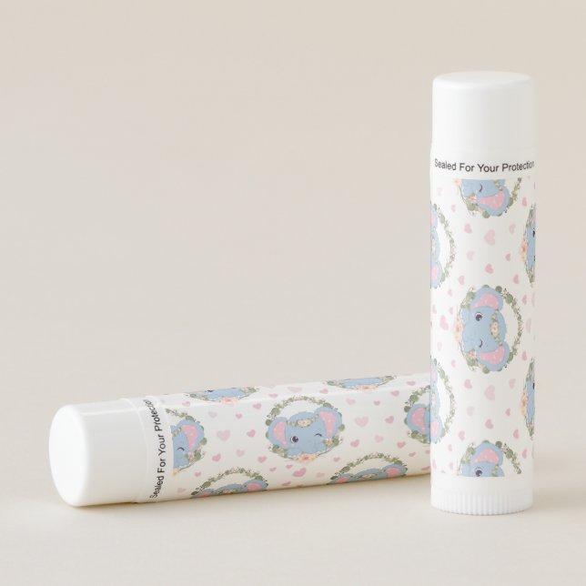 Elephant And Flower Tattoo Lip Balm (Front)