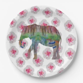 Elephant and flowers