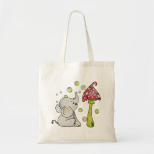 elephant and fungus  tote bag