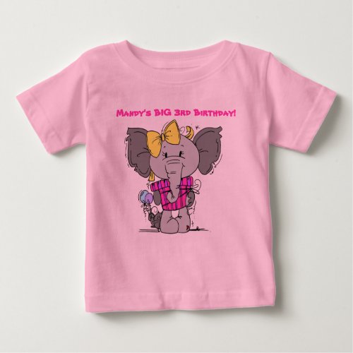 Elephant and Gift Birthday Custom T_shirts