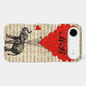Elephant and heart balloon with monogram Case-Mate iPhone case (Back (Horizontal))