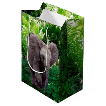 Elephant And Jungle Medium Gift Bag by ErikaKai at Zazzle