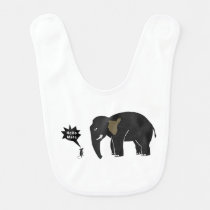 Elephant and little mice are buddy Lätzchen Baby Bib
