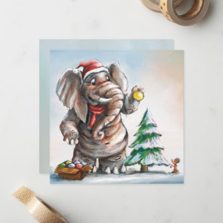 Elephant and Mouse Card - by Monika Marzec