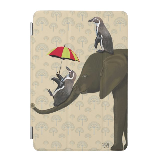 Elephant and Penguins iPad Mini Cover (Front)