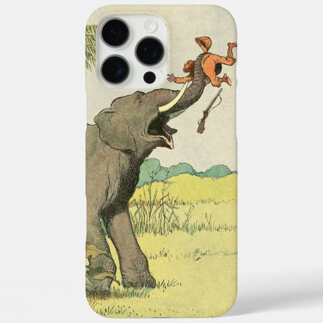Elephant and Poacher in the Jungle Case-Mate iPhone Case (Back)