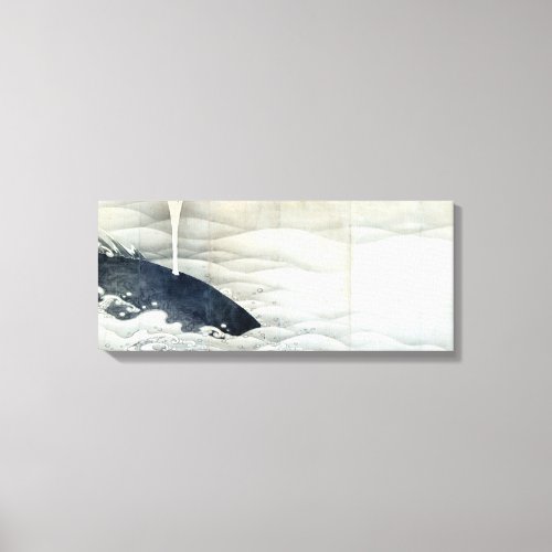 Elephant and Whale Screens by Ito Jakuchu Canvas Print