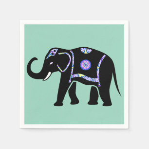 Elephant Animal Abstract Decorative Patterns Napkins