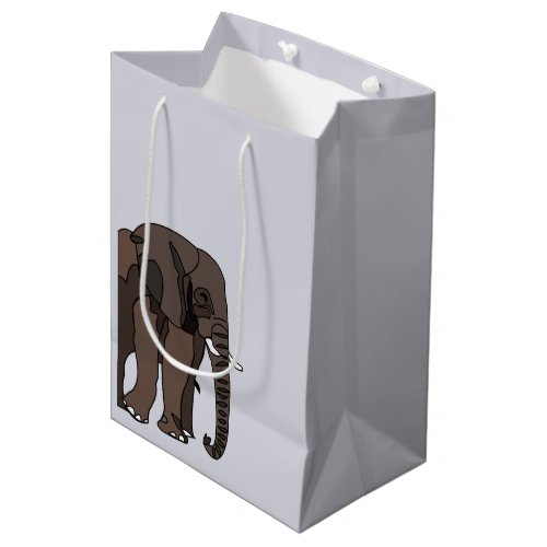 Elephant Animal Art Medium Gift Bag