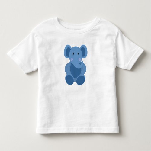 Elephant Animal Blue Toddler T_shirt