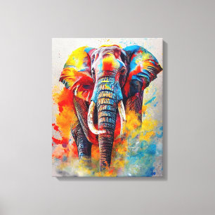 Elephant Animal Discovery Adventure Nature Planet Canvas Print