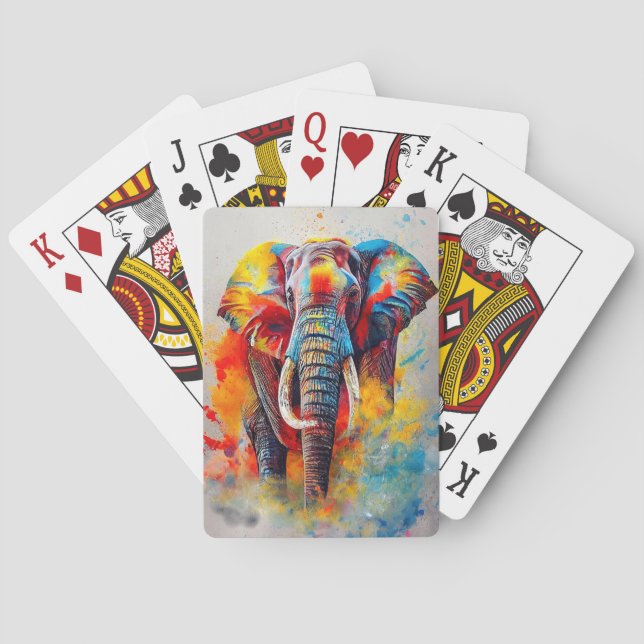 Elephant  Animal Discovery Adventure Nature Planet Poker Cards (Back)