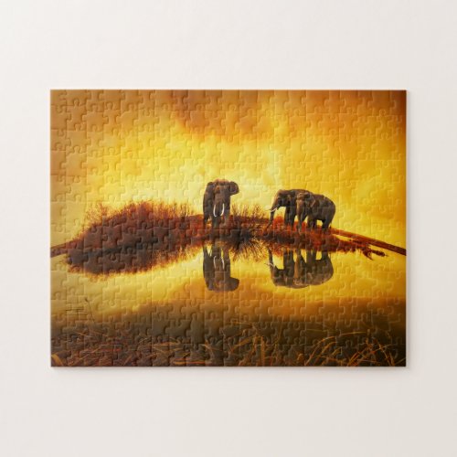Elephant animal jigsaw puzzle