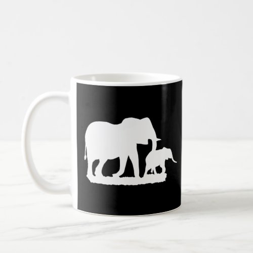 Elephant Animal Motif Silhouette Africa Safari Imp Coffee Mug