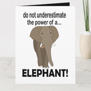 Elephant Animal Safari Funny Elephant Card