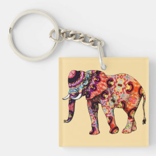 Elephant Animal Traditional Chinese Patterns Keychain