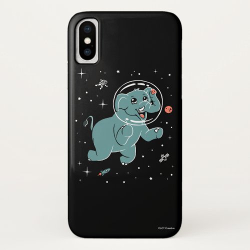 Elephant Animals In Space iPhone X Case