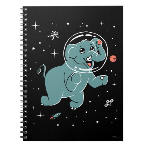 Elephant Animals In Space Notebook