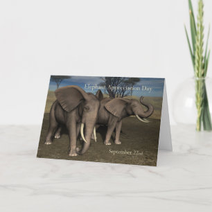 Elephant Appreciation Day Card September 22