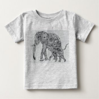 Elephant Are The Best!! Baby T-shirt by CaelaRose_Designs at Zazzle