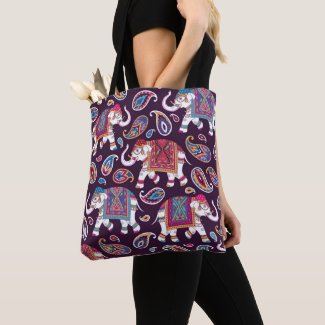 Elephant Art Tote Bag