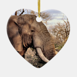 Elephant Art Wildlife Ornament