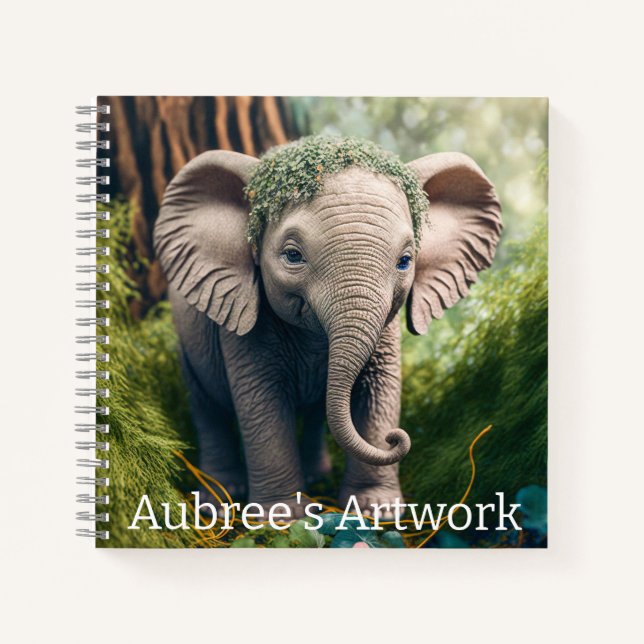 Elephant Artwork Notebook (Front)