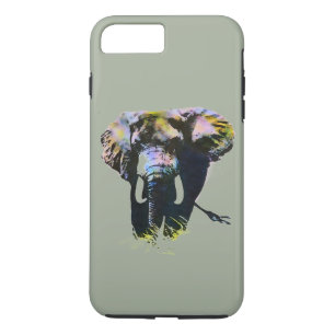 Elephant Artwork on Grey Background iPhone 8 Plus/7 Plus Case