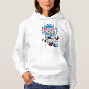 Elephant as Astronaut in Glass sphere Hoodie