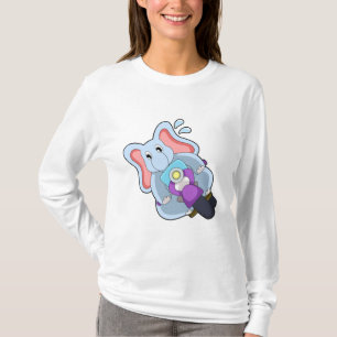 Elephant as Biker with Motorcycle.PNG T-Shirt
