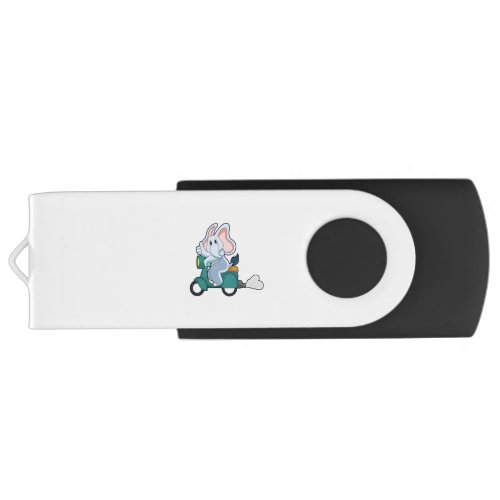 Elephant as Biker with Scooter Flash Drive