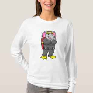 Elephant as Diver with Diving goggles T-Shirt