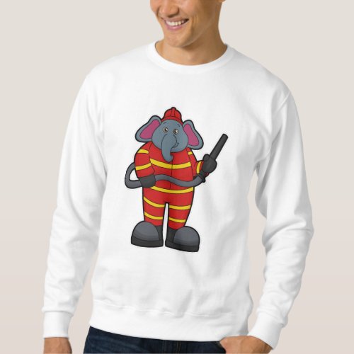 Elephant as Firefighter with Hose Sweatshirt