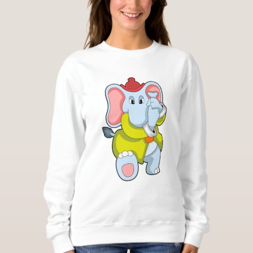 Elephant as Firefighter with Proboscis Sweatshirt