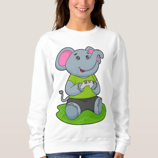 Elephant as Gamer Sweatshirt (Front)