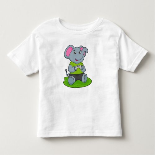 Elephant as Gamer Toddler T_shirt