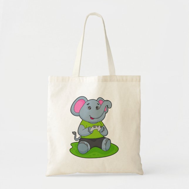 Elephant as Gamer Tote Bag (Front)