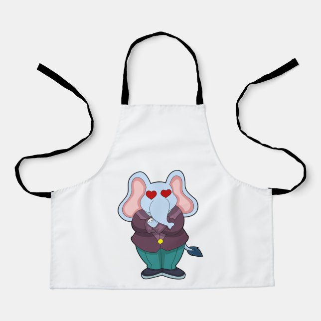 Elephant as Groom with Suit.PNG Apron (Front)