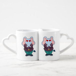 Elephant as Groom with Suit.PNG Coffee Mug Set