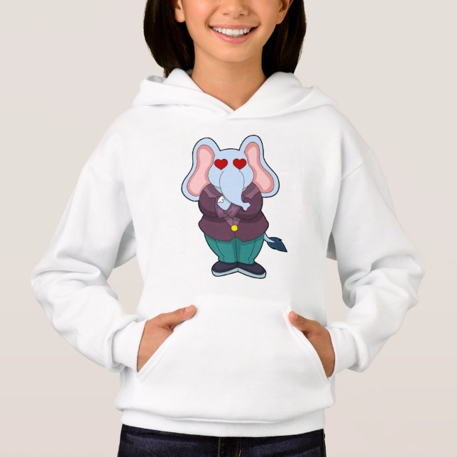 Elephant as Groom with Suit.PNG Hoodie (Front)