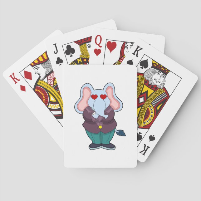 Elephant as Groom with Suit.PNG Poker Cards (Back)