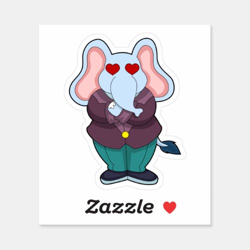 Elephant as Groom with SuitPNG Sticker