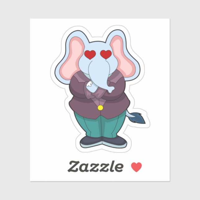 Elephant as Groom with Suit.PNG Sticker (Sheet)