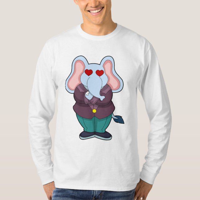 Elephant as Groom with Suit.PNG T-Shirt (Front)