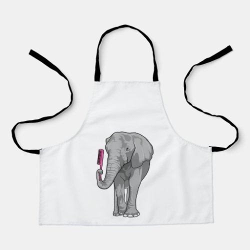 Elephant as Hairdresser with Comb Apron