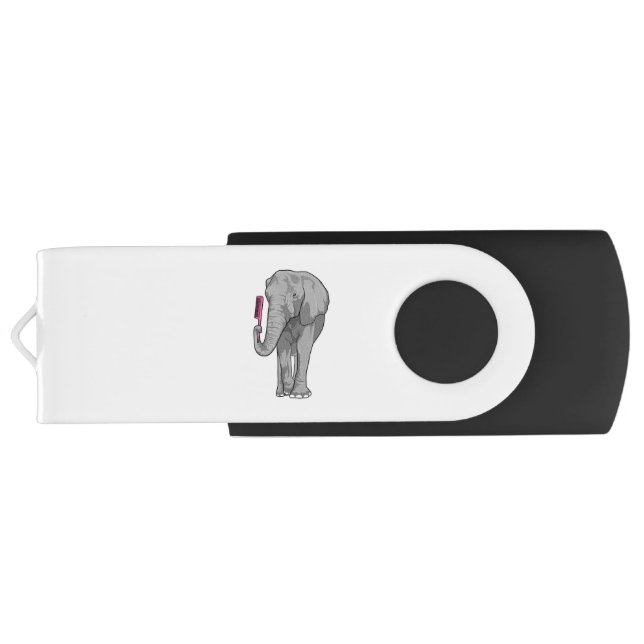 Elephant as Hairdresser with Comb Flash Drive (Back)