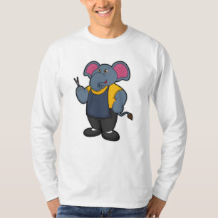 Elephant as Hairdresser with Scissors T-Shirt