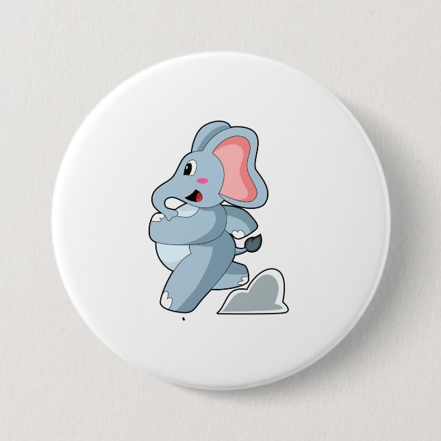 Elephant as Runner Button (Front)